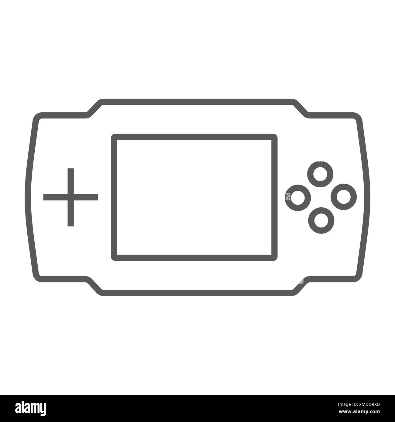 Game console thin line icon, electronic and device, gaming sign, vector ...