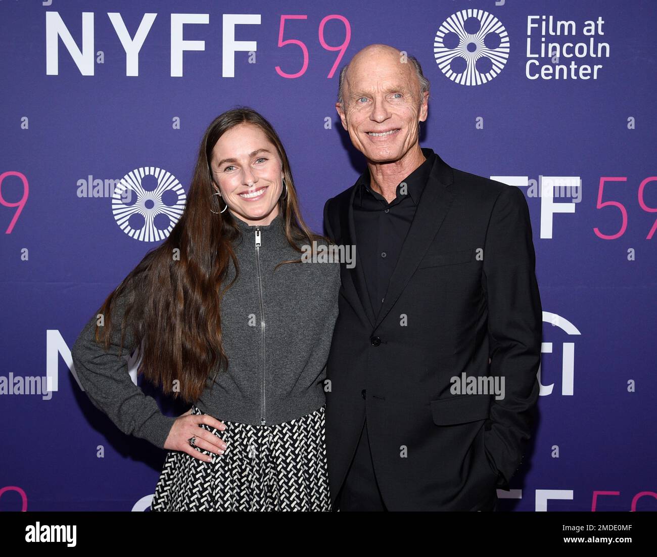 Actor Ed Harris, right, and daughter Lily Harris attend a special