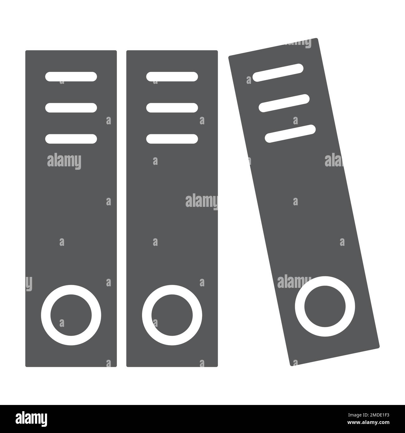 Ring binder glyph icon, office and work, file folder sign, vector