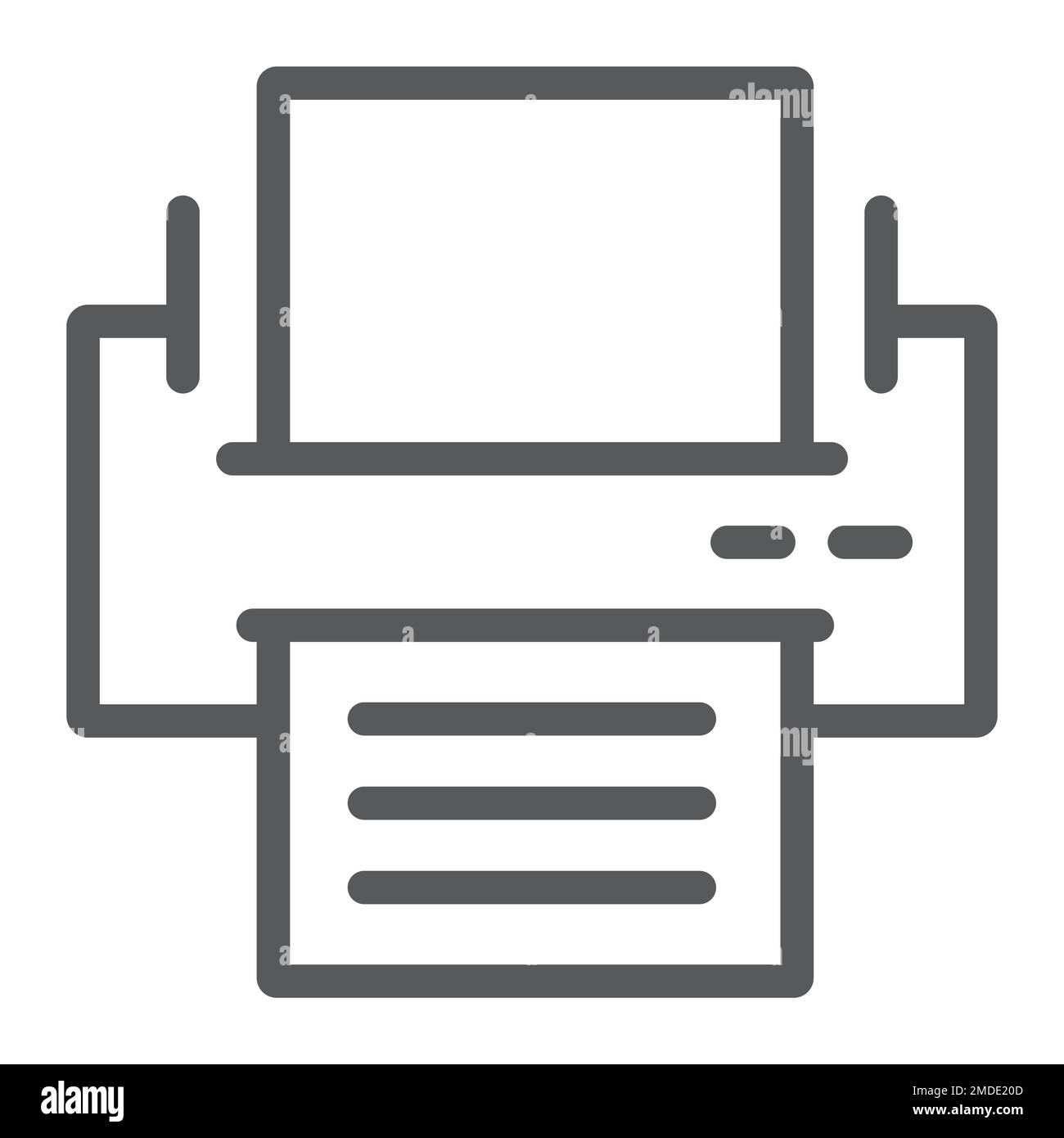 Printer line icon, office and work, fax sign, vector graphics, a linear ...