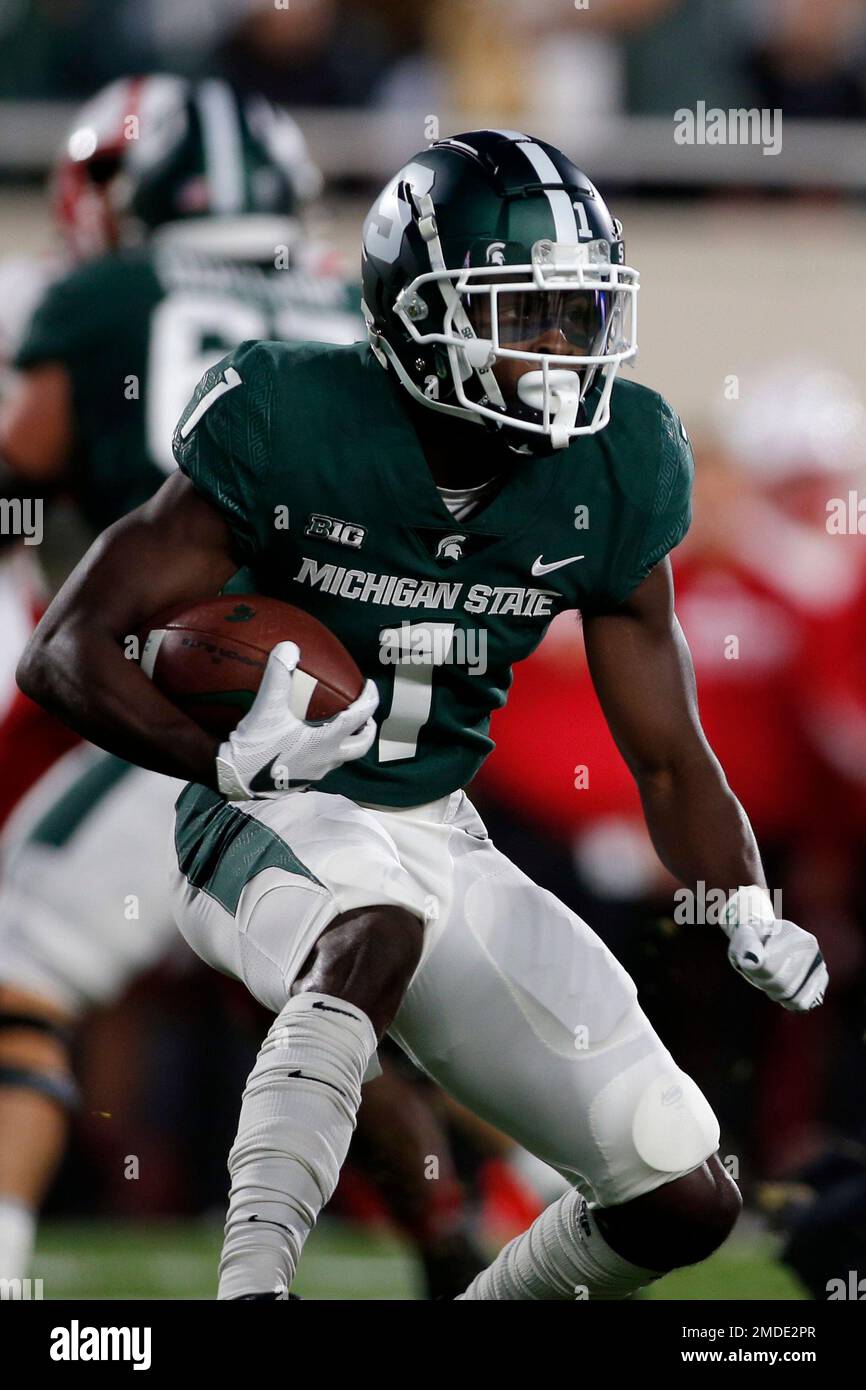 Michigan State's Jayden Reed plays during an NCAA football game on ...