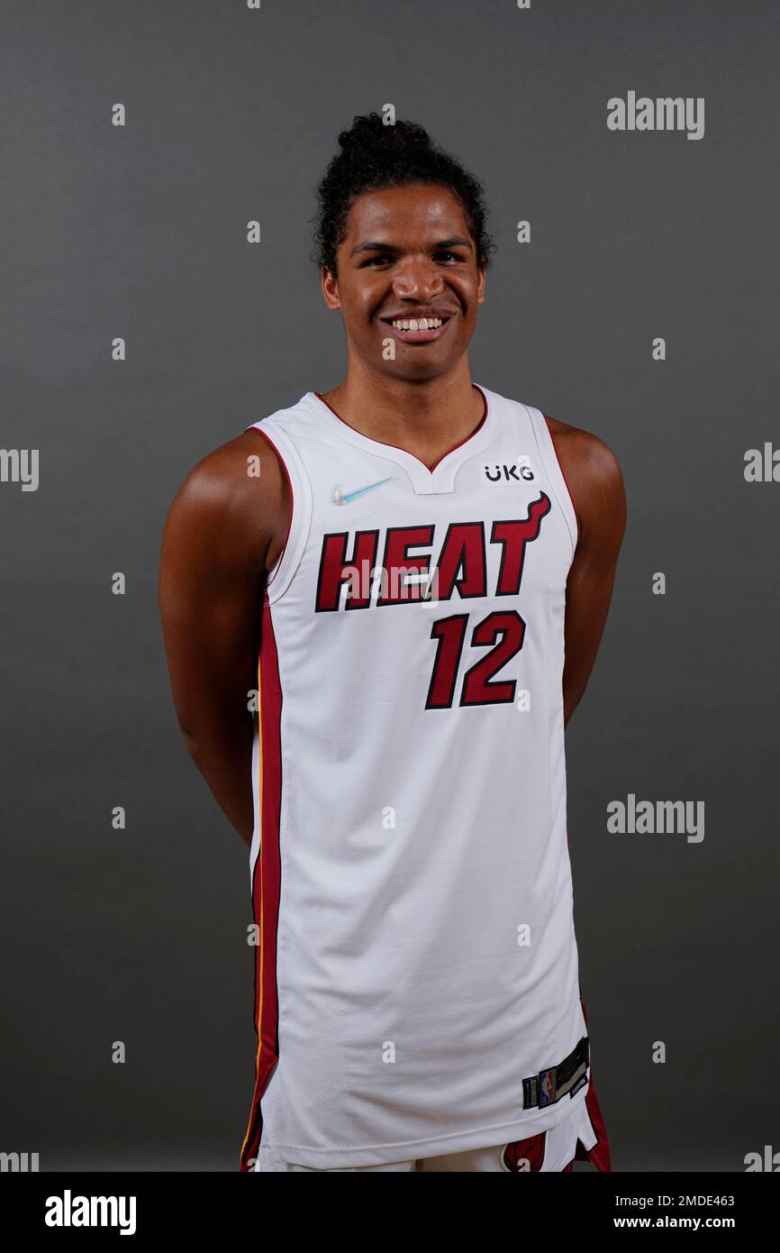 Miami Heat guard Dru Smith poses for a photo during the NBA basketball  team's Media Day in Miami, Monday, Sept. 27, 2021. (AP Photo/Wilfredo Lee  Stock Photo - Alamy