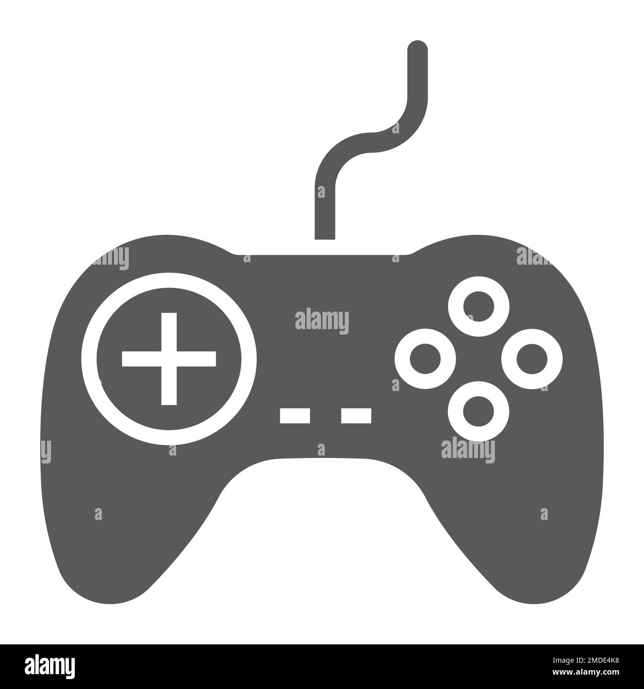 Gamepad glyph icon, electronic and device, game controller sign, vector graphics, a solid pattern on a white background, eps 10. Stock Vector
