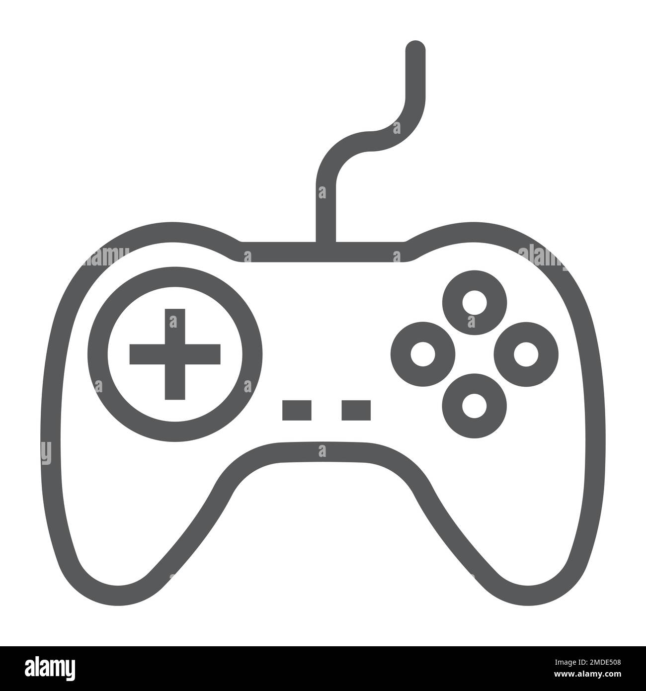 Gamepad line icon, electronic and device, game controller sign, vector graphics, a linear pattern on a white background, eps 10. Stock Vector