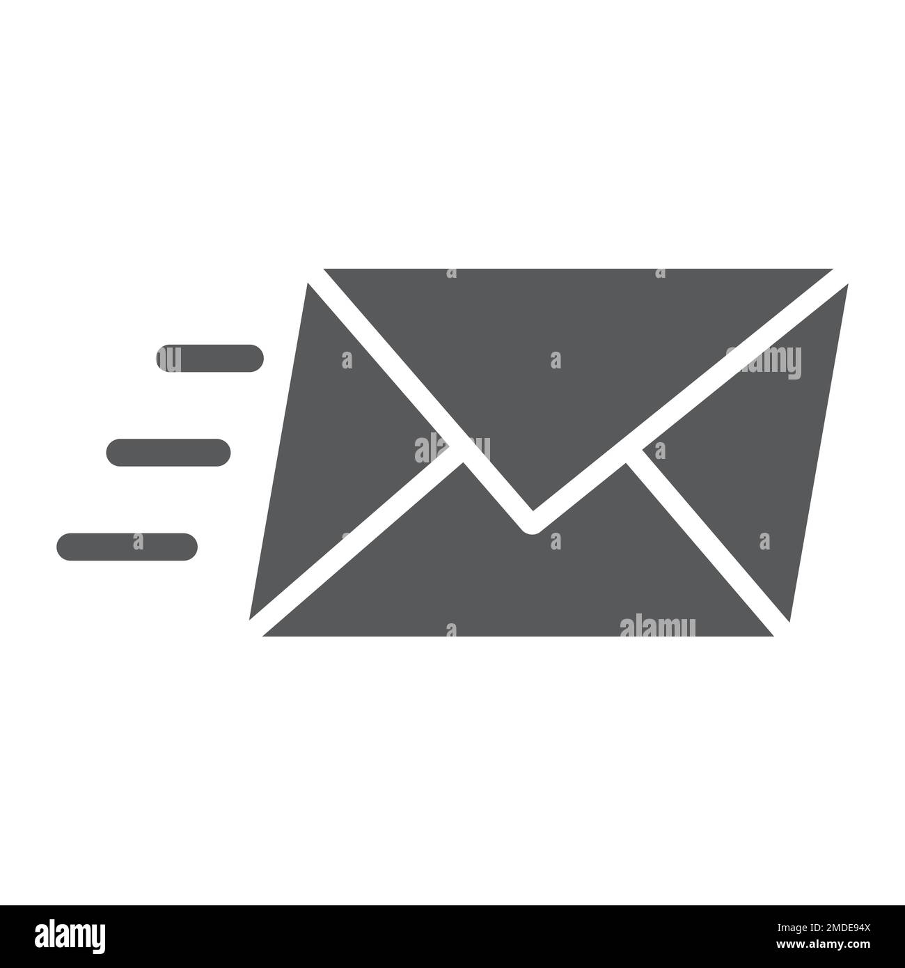 Email glyph icon, business and address, message sign, vector graphics, a solid pattern on a white background, eps 10. Stock Vector