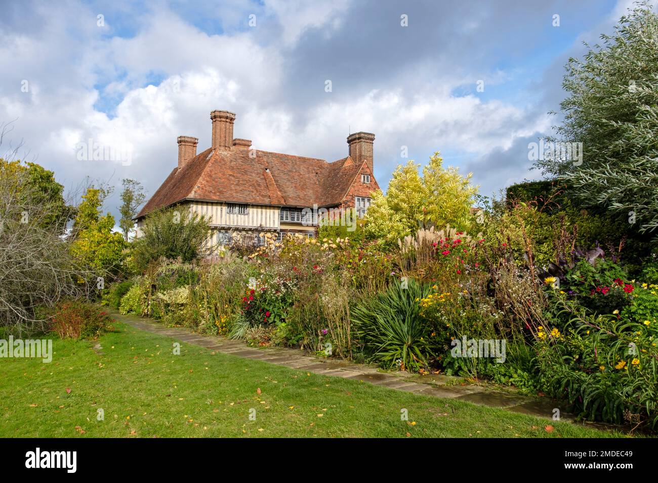 Great Dixter garden, late autumn, East Sussex, UK Stock Photo