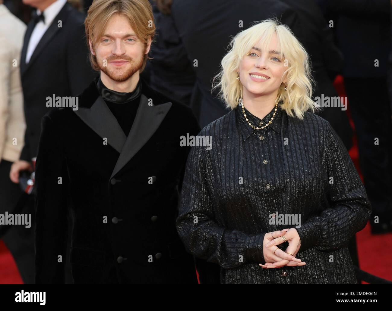 Finneas O Connell Left And Billie Eilish Pose For Photographers Upon finneas-o-connell-left-and-billie-eilish-pose-for-photographers-upon