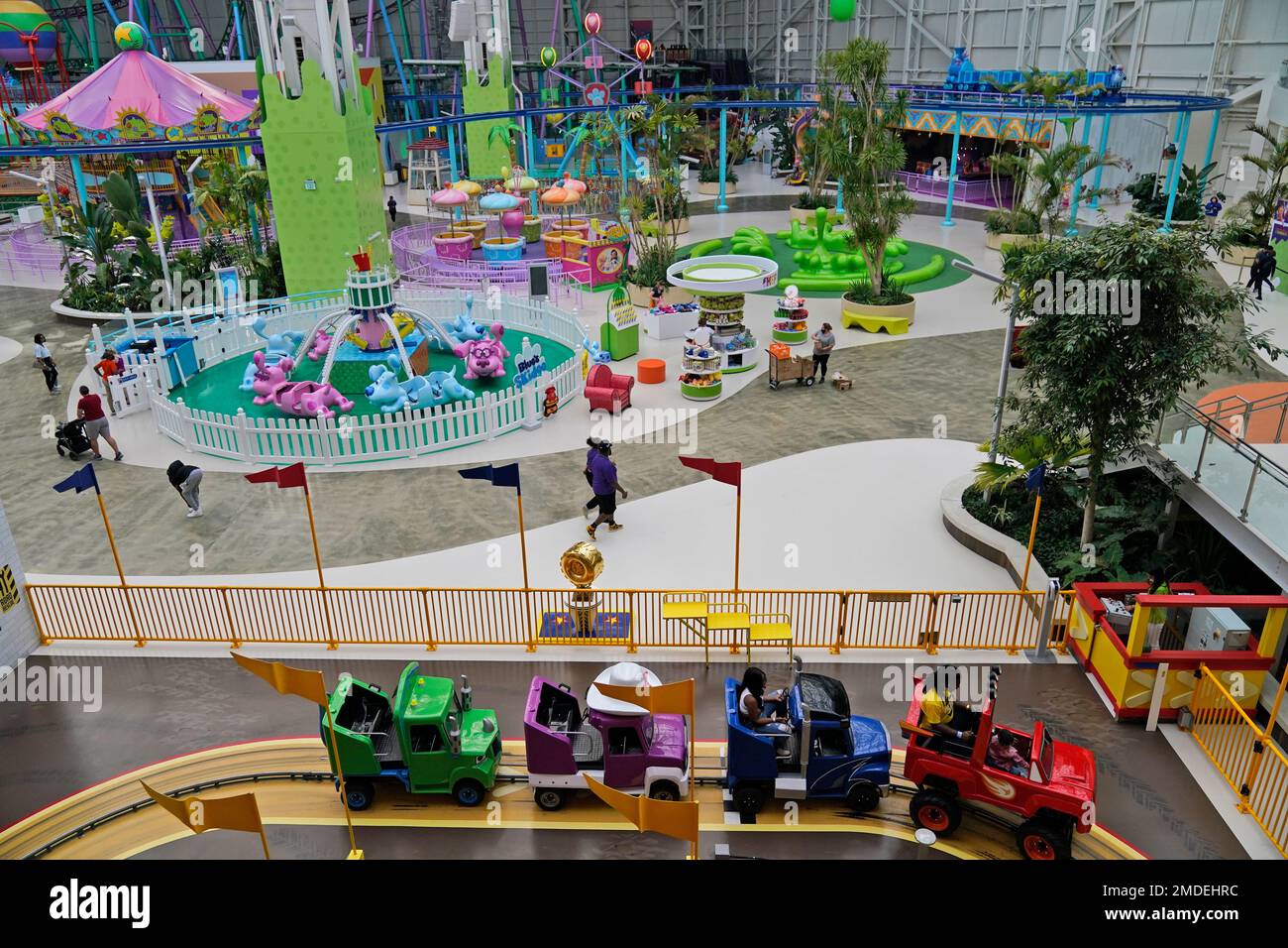 The Nickelodeon Universe theme park is seen in the American Dream mall ...