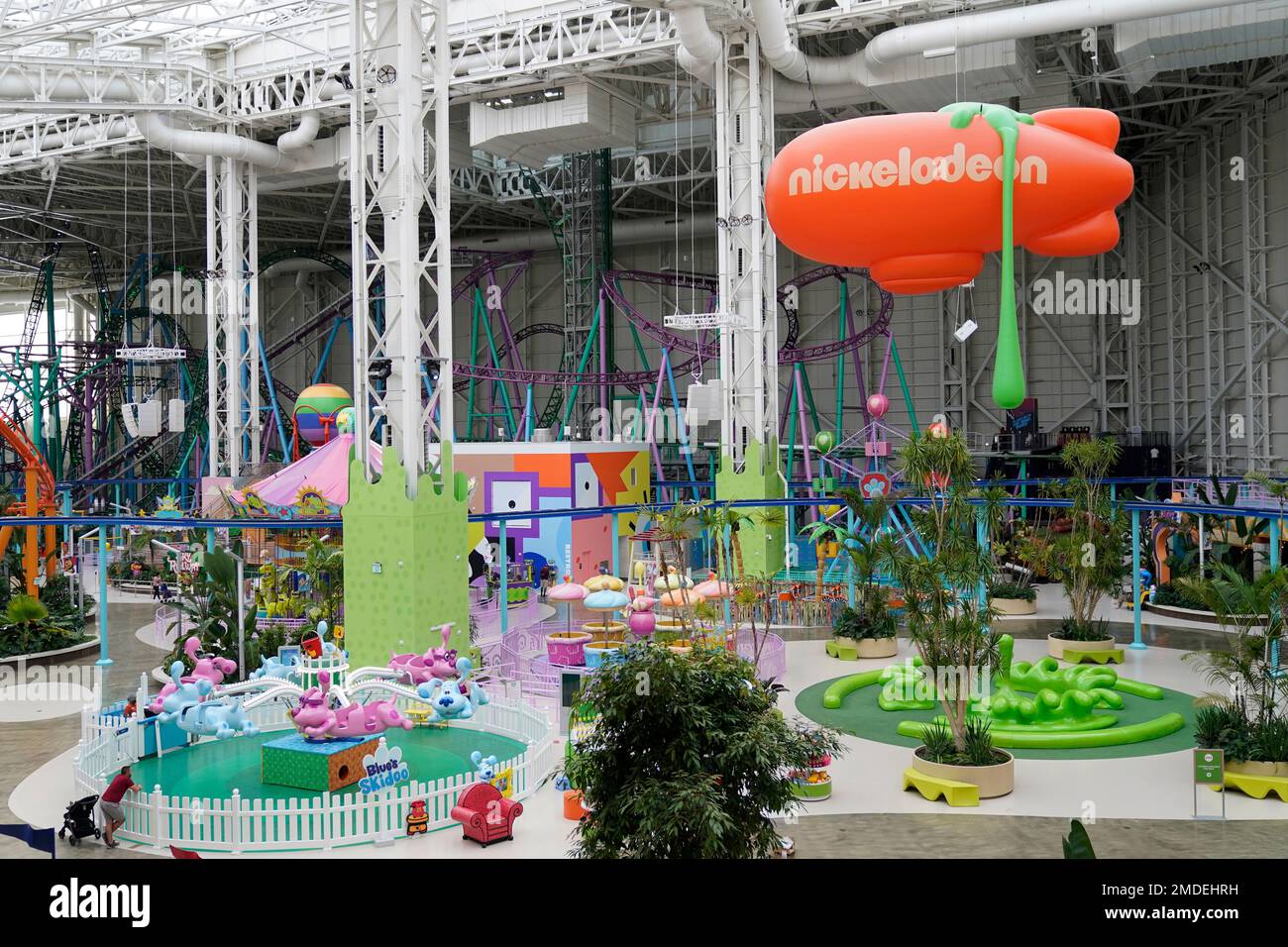 The Nickelodeon Universe theme park is seen in the American Dream mall ...
