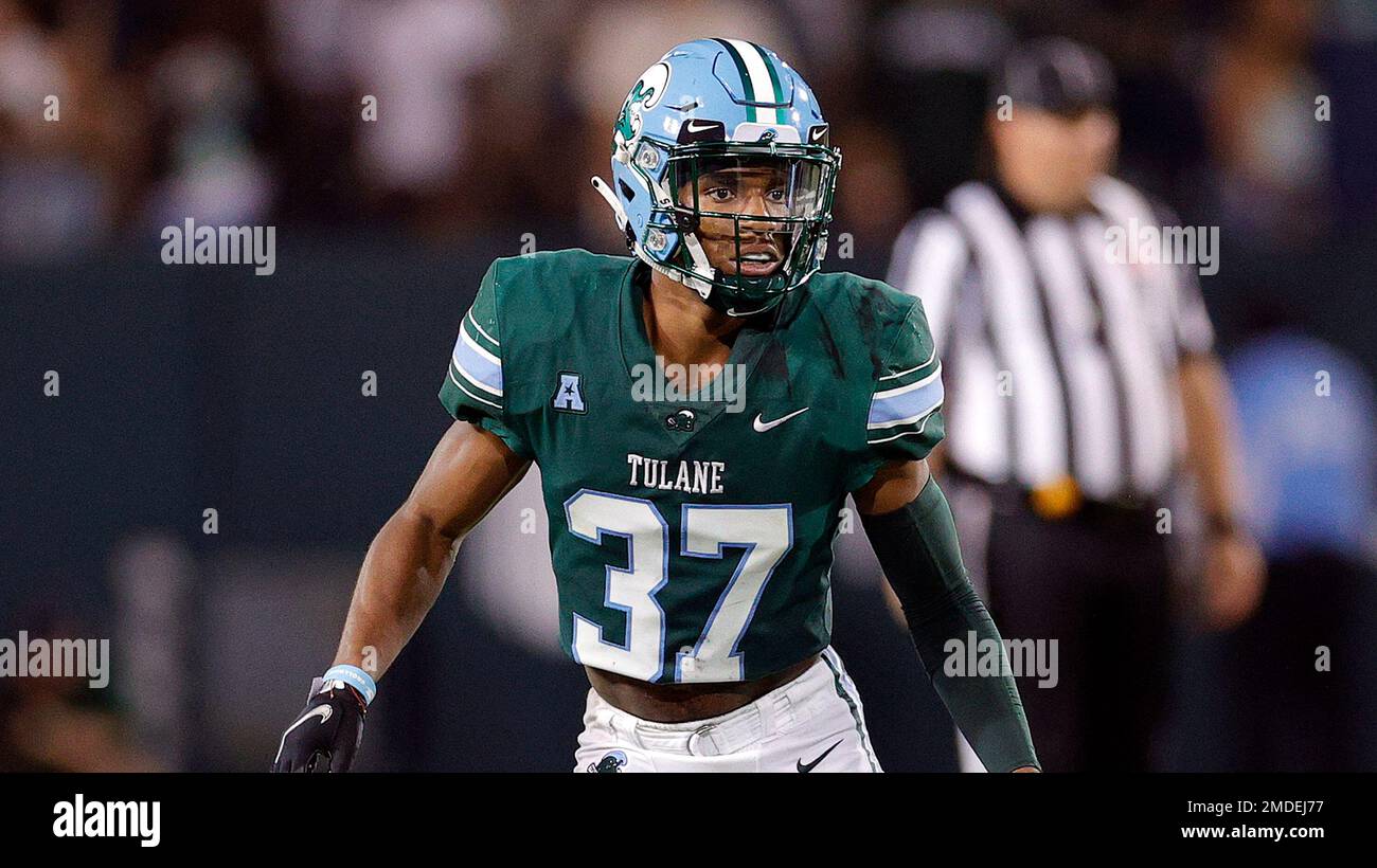 Tulane safety Macon Clark (37) in action during an NCAA football game  against UAB on Saturday, Sept. 25, 2021, in New Orleans. (AP Photo/Tyler  Kaufman Stock Photo - Alamy