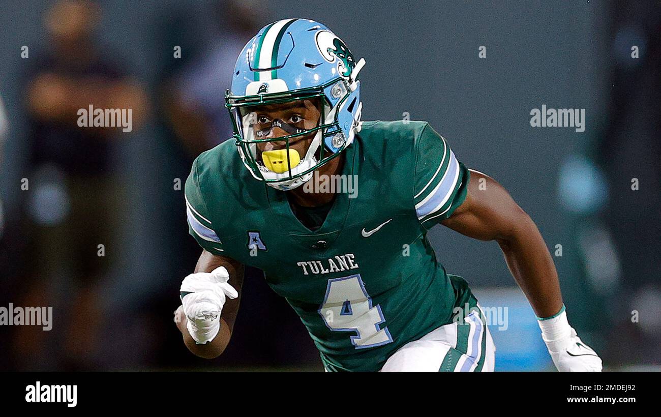 Tulane wide receiver Jha'Quan Jackson (4) in action during an NCAA