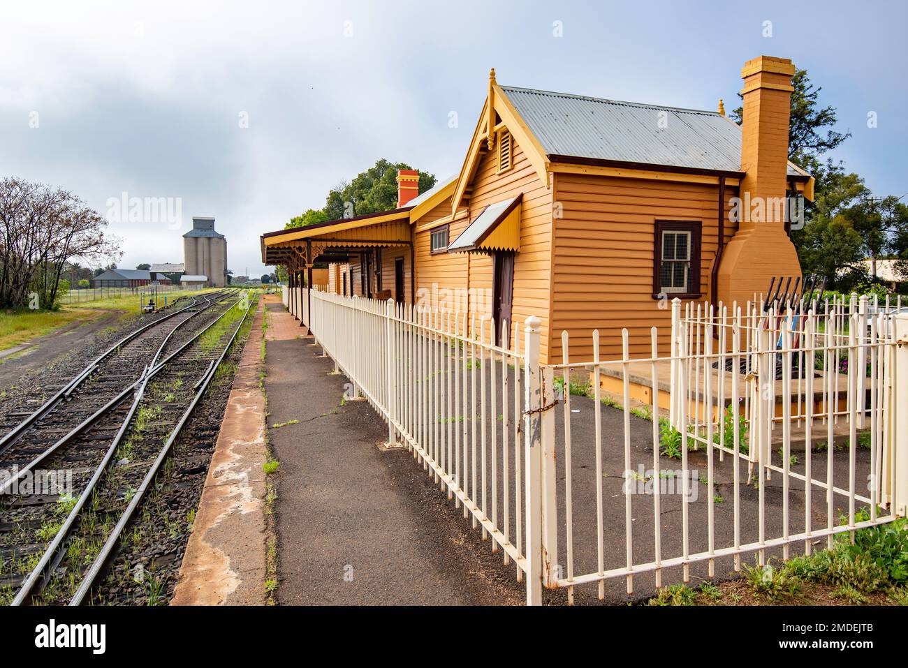 Narromine railway station in central west New South Wales is a closed