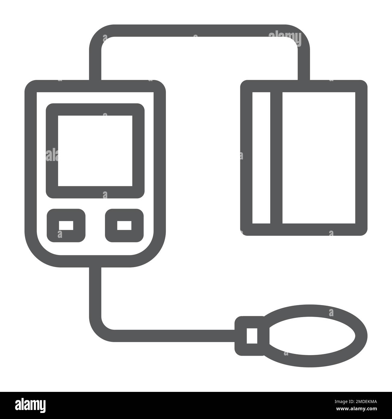 Blood sphygmomanometer line icon, medical and equipment, tonometer sign
