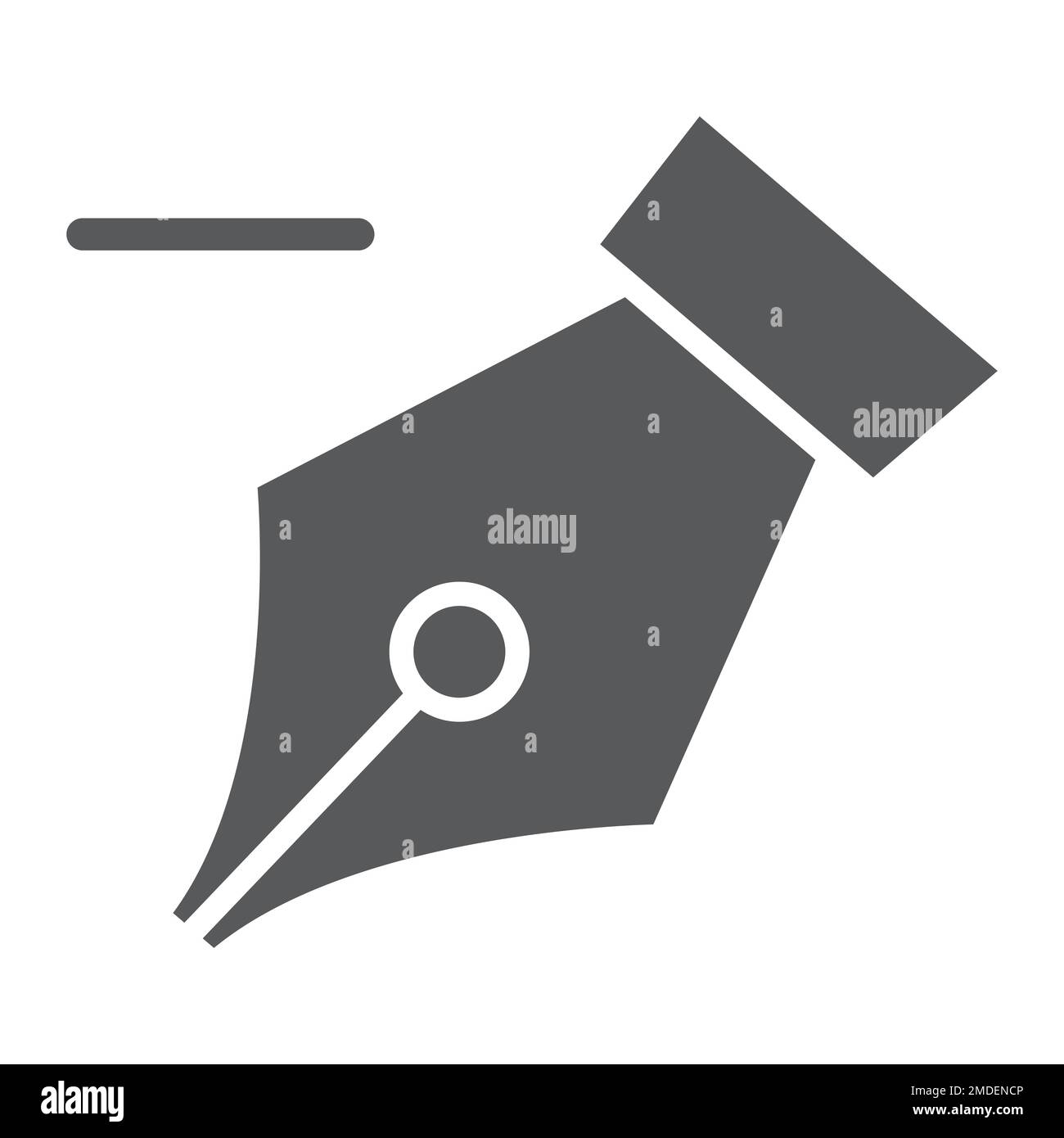 Delete anchor glyph icon, tools and design, pen graphics, a solid pattern on a white background, eps 10. Stock Vector