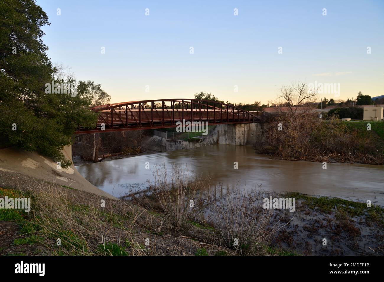 The Bridge over Los Gatos Creek Stock Photo