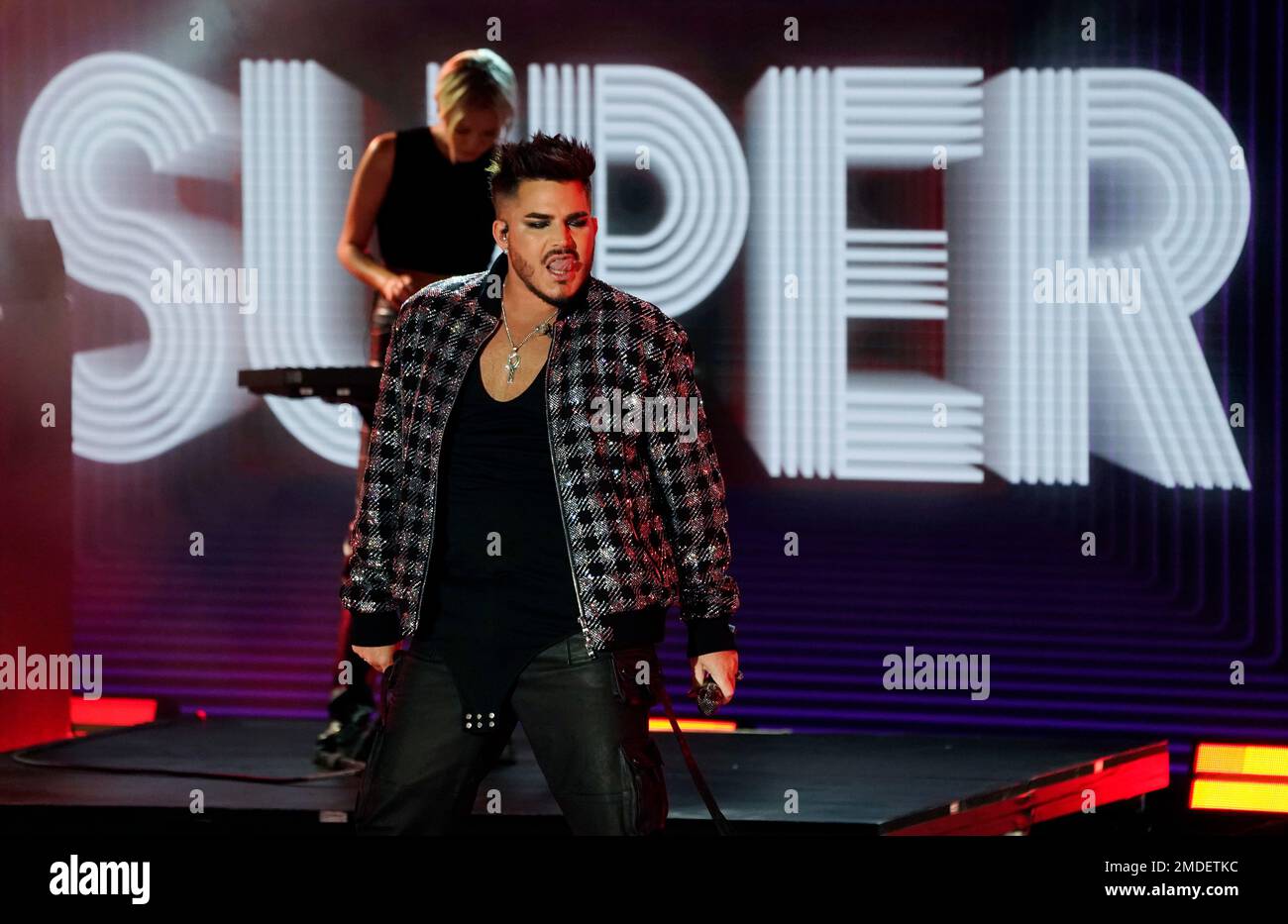 Adam Lambert performs during the 2021 Global Citizen Live event