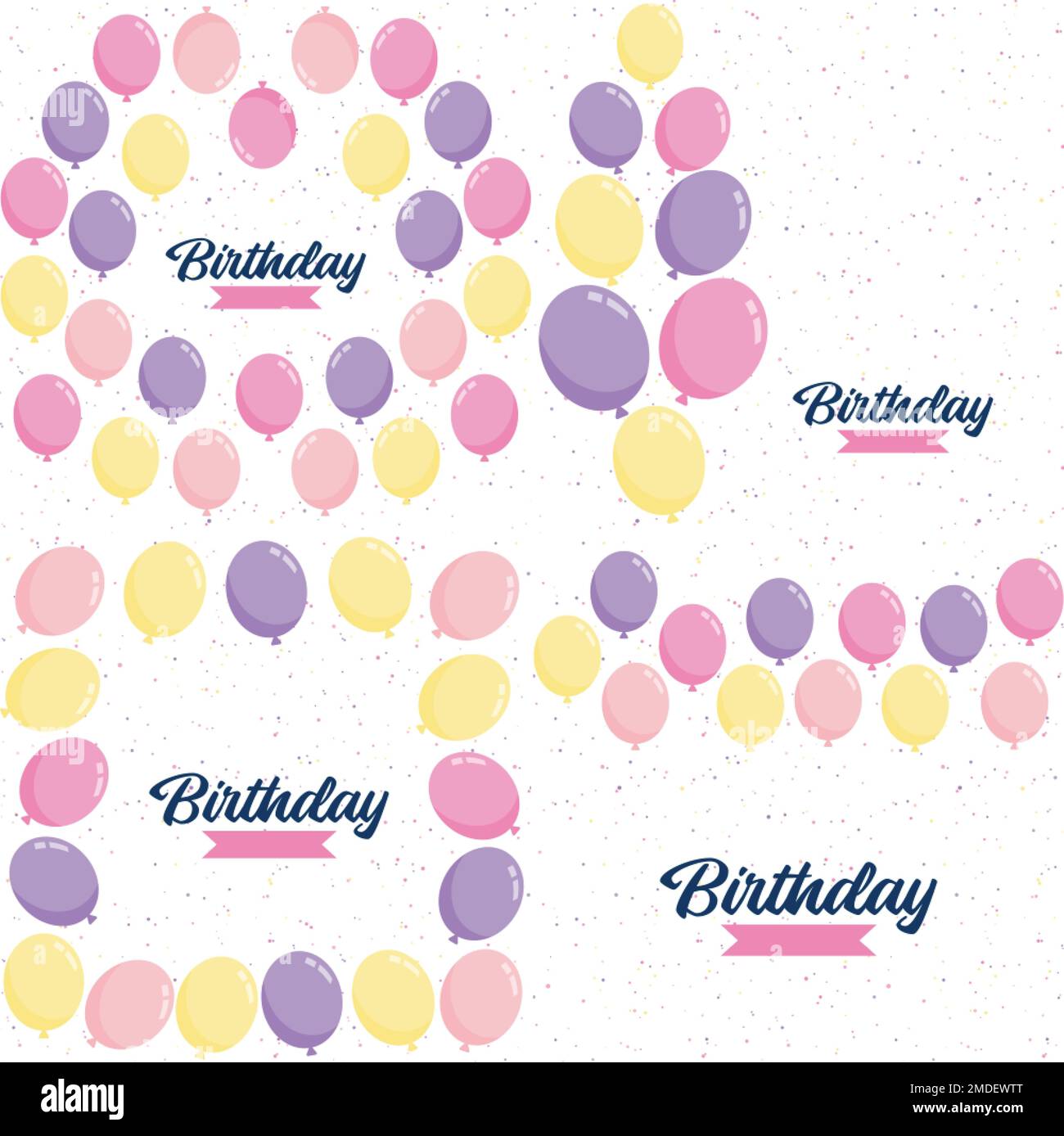 Vector illustration of aHappy Birthday celebration background with ...