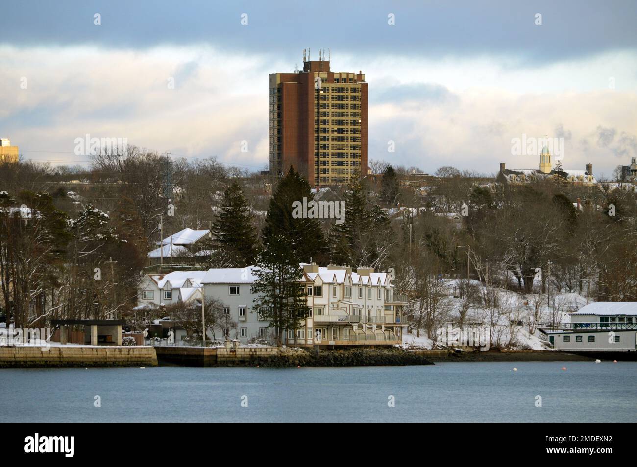 The Jubilee condos (foreground) and the Coburg Place condos (background