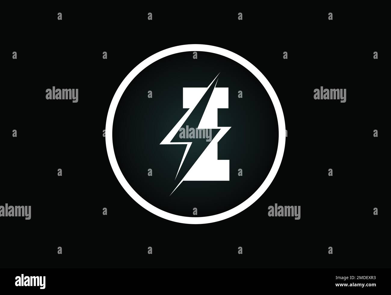 Initial I letter logo design with lighting thunder bolt. Electric bolt ...