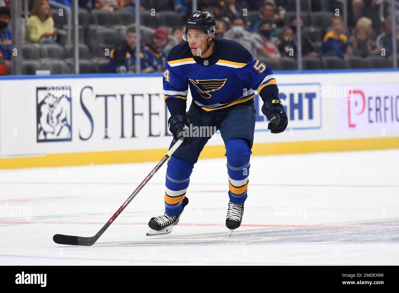 St. Louis Blues' Dakota Joshua (54) in action against the St. Louis Blues  during the second