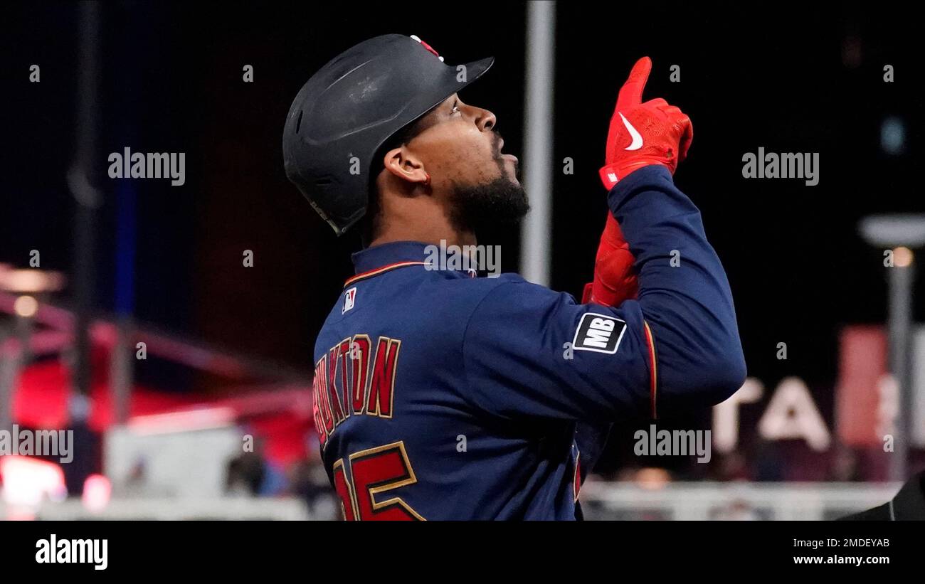 Minnesota Twins' Byron Buxton homers in a baseball game against the Detroit  Tigers Tuesday, Sept. 22, 2020, in Minneapolis. (AP Photo/Jim Mone Stock  Photo - Alamy