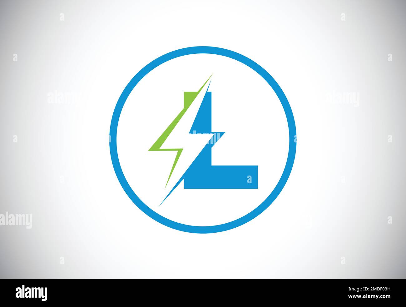 Initial L letter logo design with lighting thunder bolt. Electric bolt ...