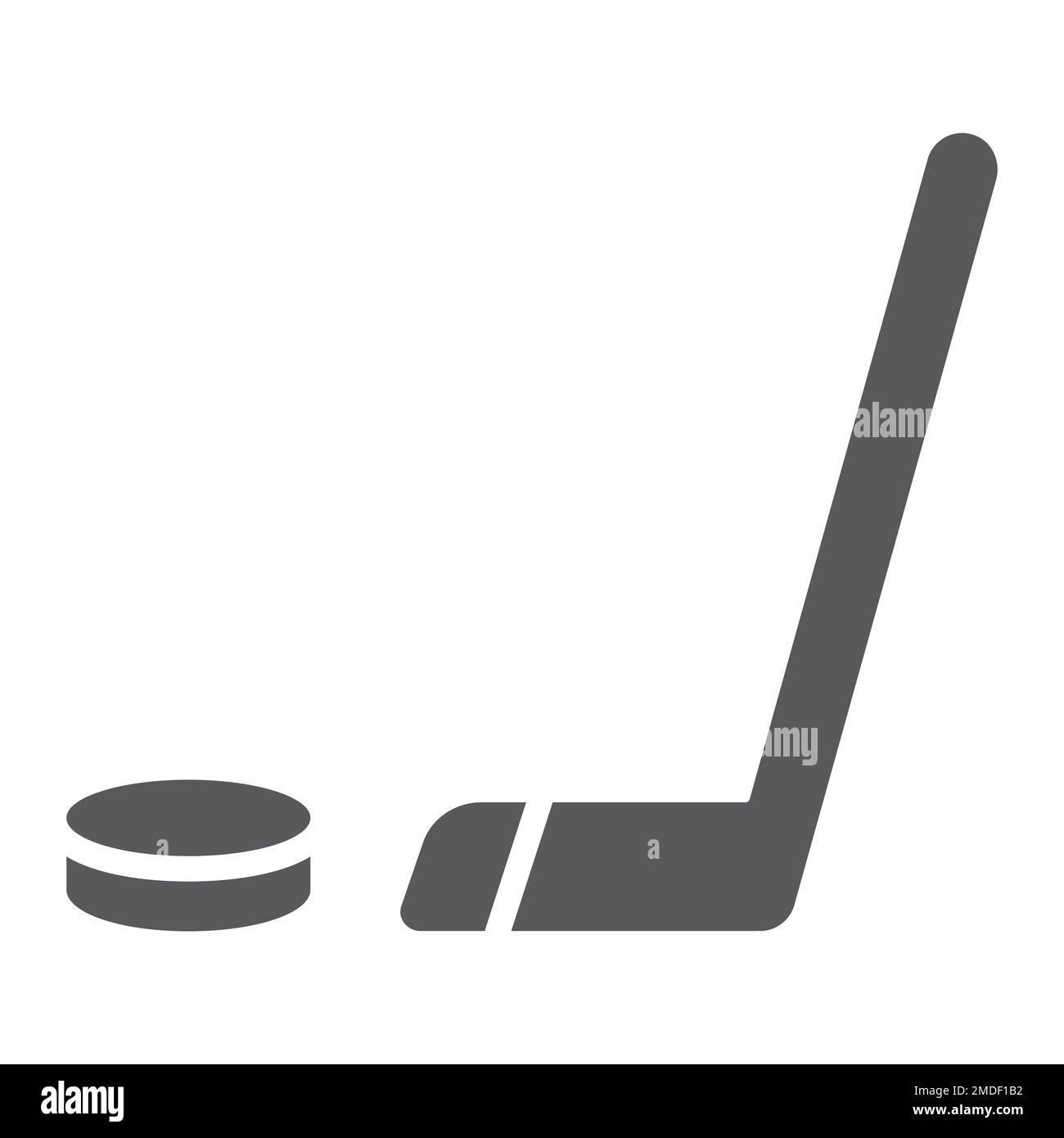Hockey glyph icon, game and sport, hockey stick sign, vector graphics, a solid pattern on a