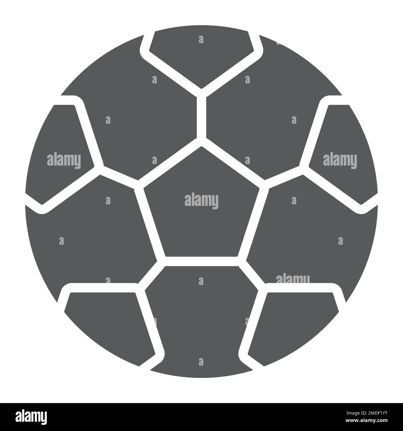 Soccer ball glyph icon, game and sport, football ball sign, vector graphics, a solid pattern on