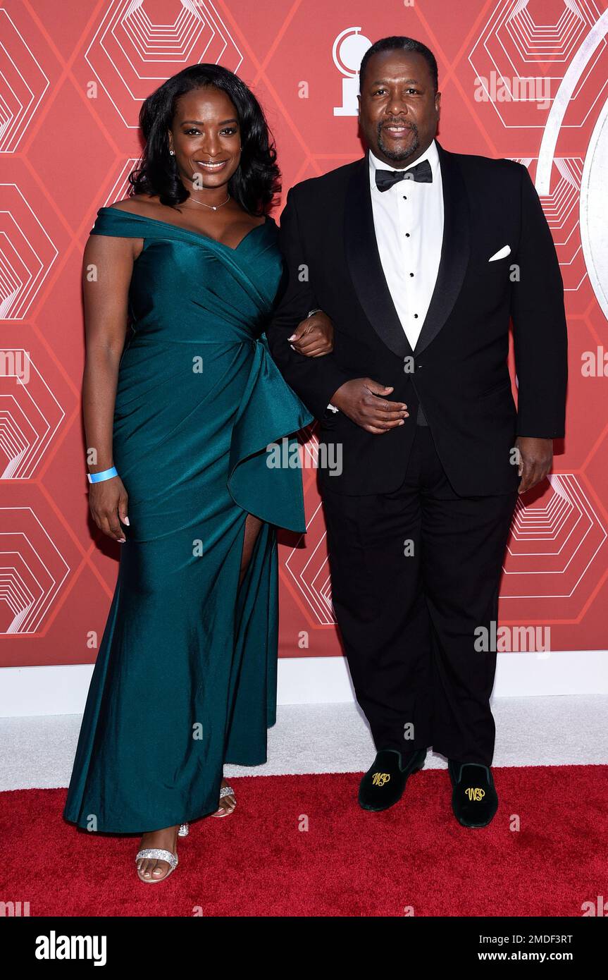 Erika Woods, left, and Wendell Pierce arrive at the 74th annual Tony ...