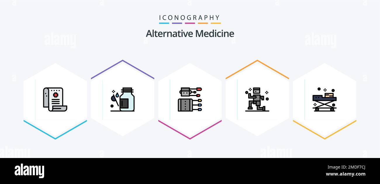 Alternative Medicine 25 FilledLine icon pack including running