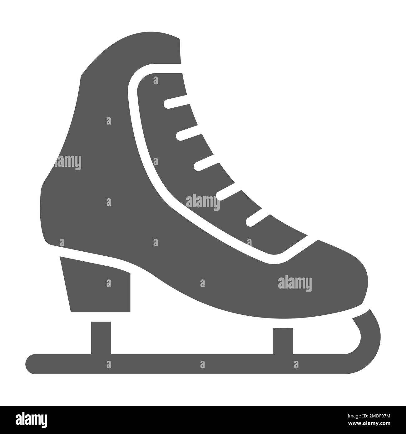 Figure skating glyph icon, activity and sport, ice skating sign, vector