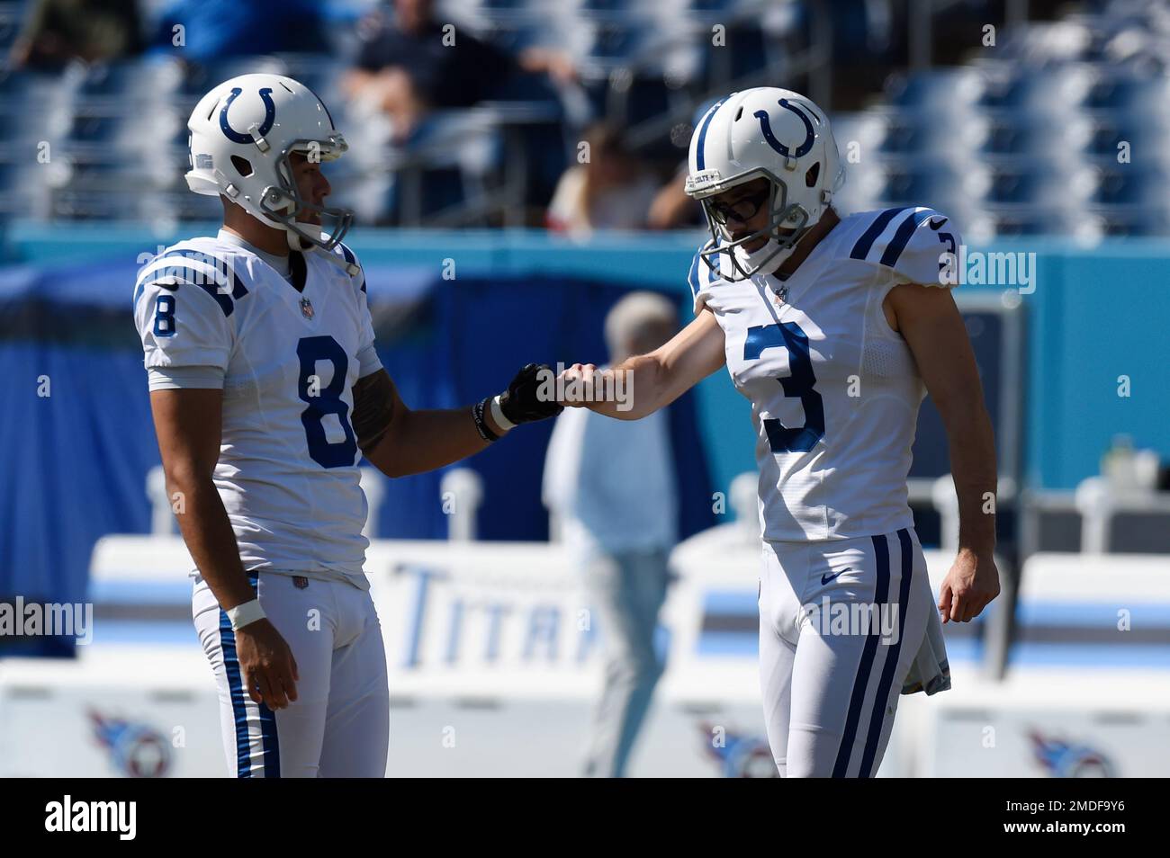 September 12, 2021: Indianapolis Colts kicker Rodrigo Blankenship (3)  during NFL football game action between the Seattle Seahawks and the Indianapolis  Colts at Lucas Oil Stadium in Indianapolis, Indiana. Seattle defeated  Indianapolis