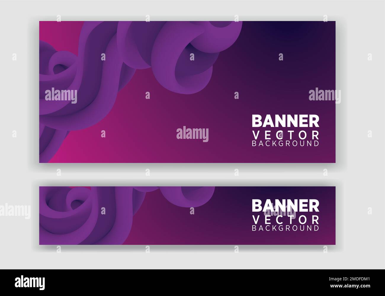 Vector abstract graphic design Banner. Vector horizontal banner template, abstract design. Stock Vector