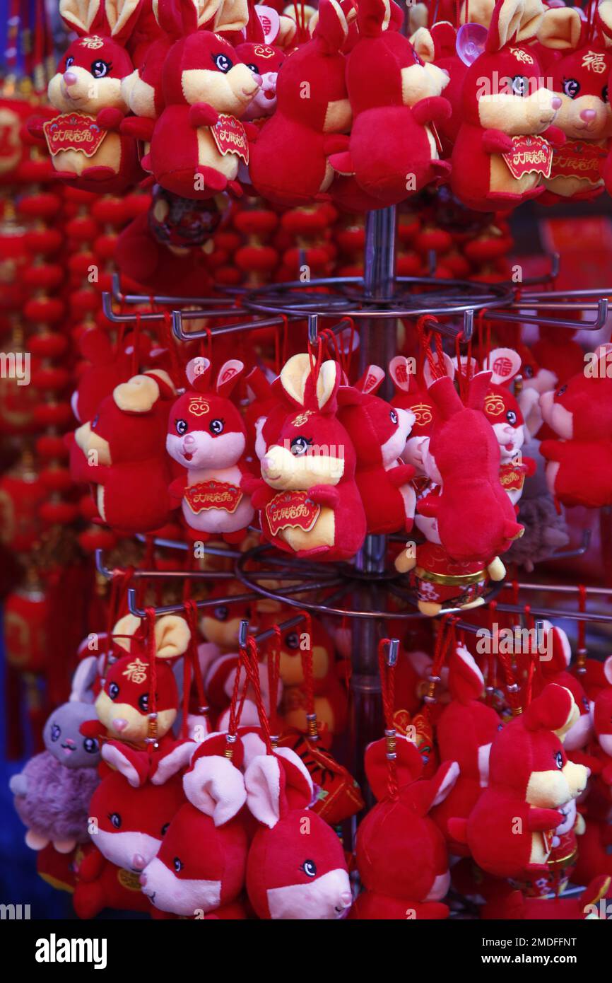 London UK, 22 January 2023. The Year of the Rabbit is celebrated in the