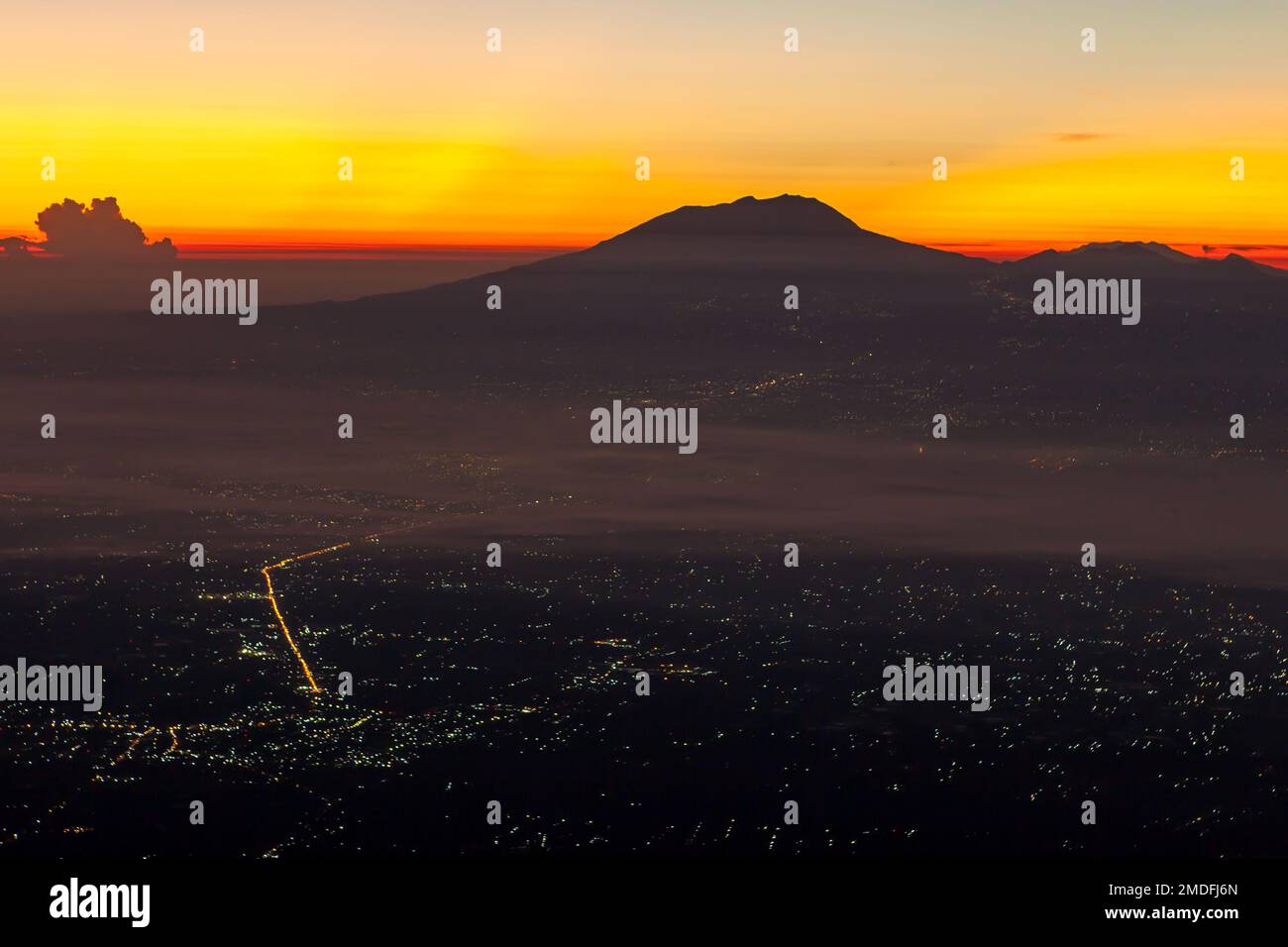 Landscape view mount merapi hi-res stock photography and images - Alamy