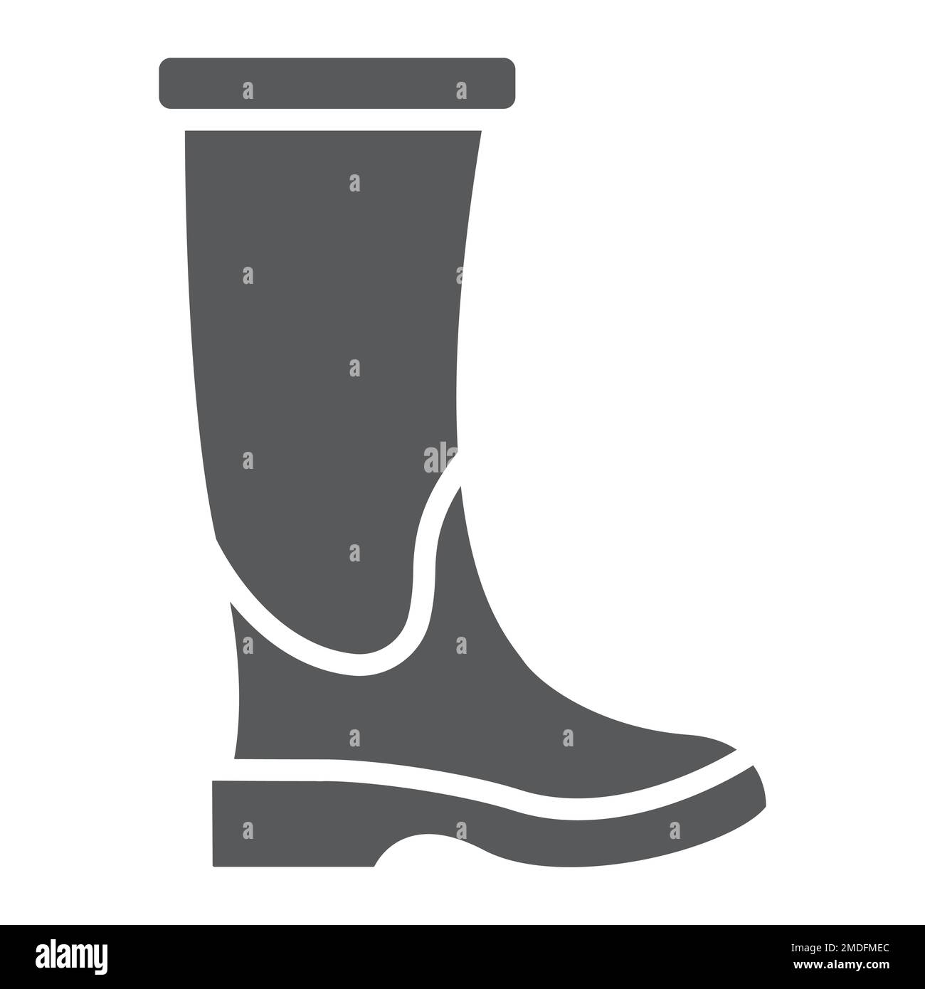 Rubber boot glyph icon, footwear and protection, galoshes sign, vector graphics, a solid pattern