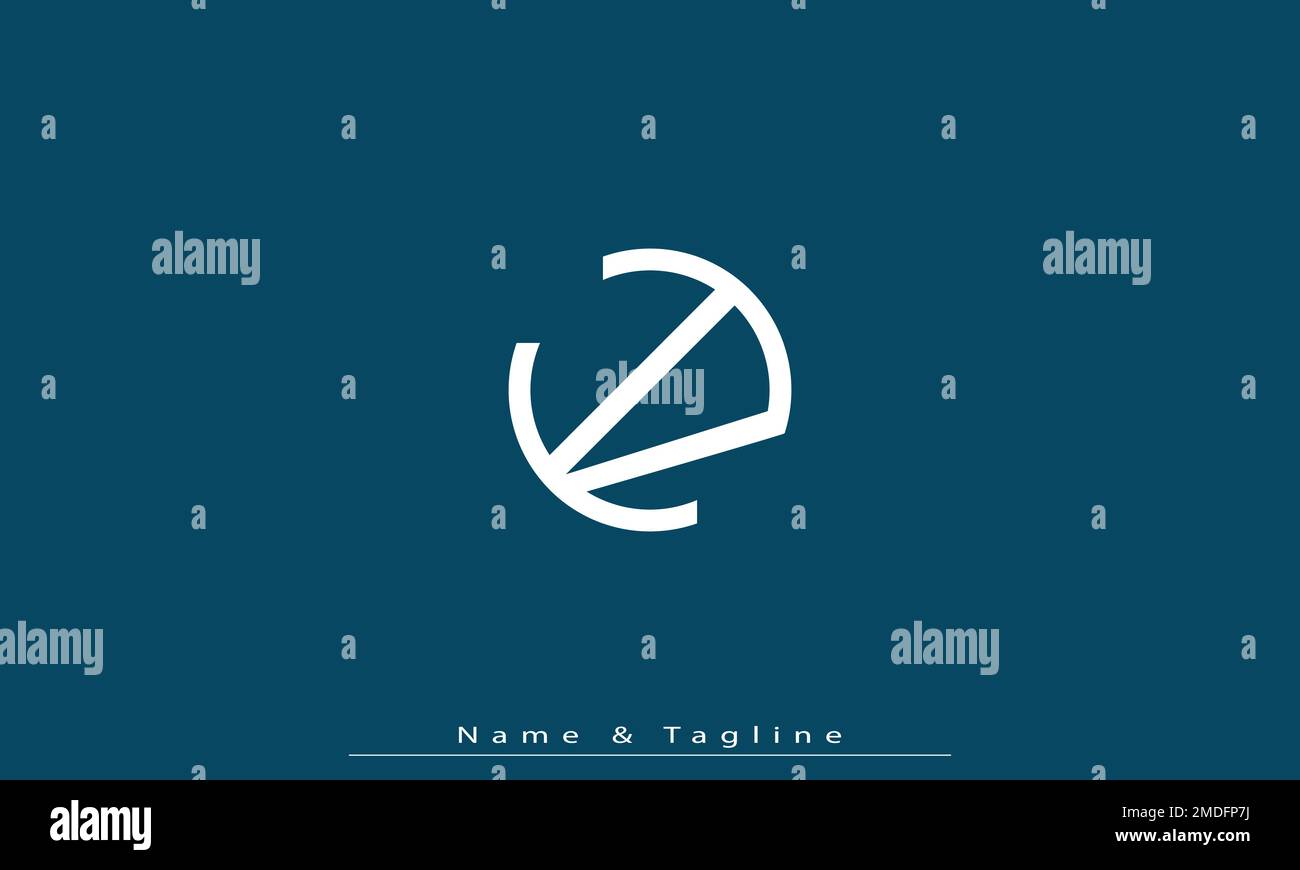 Alphabet letters Initials Monogram logo UN , NU Stock Vector