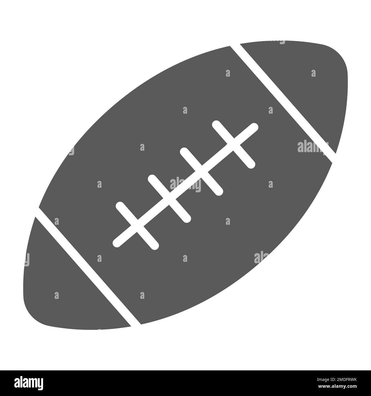 American football ball glyph icon, game and sport, ball sign, vector