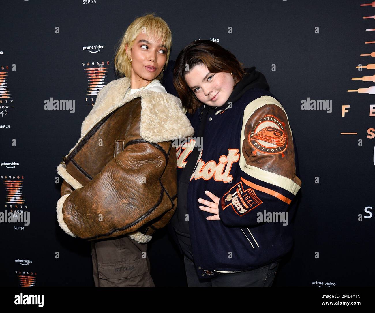 Whitney Peak, left, and Paloma Idalia Sandoval attend Rihanna's Savage