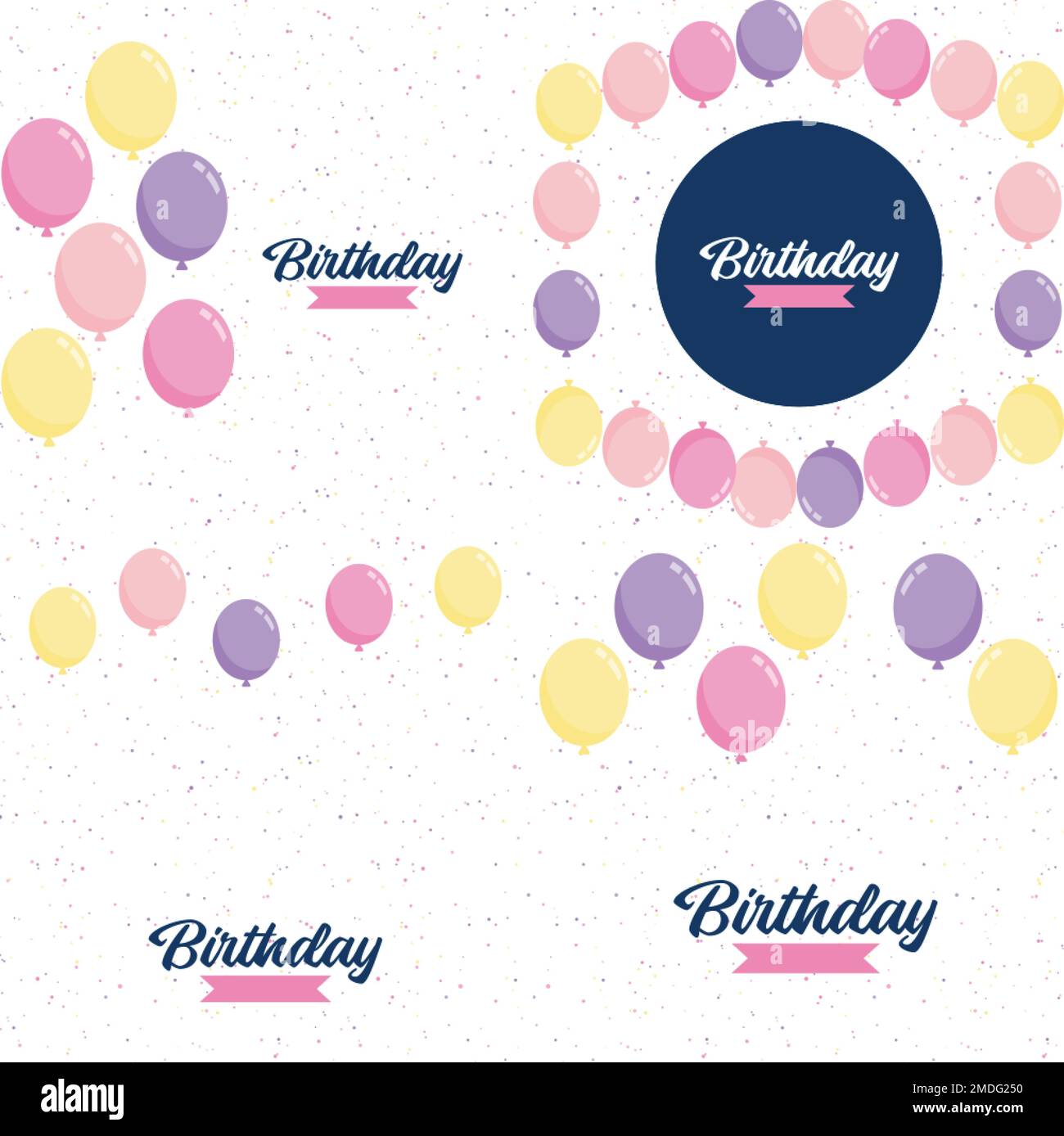 Retro Happy Birthday design with bold. colorful letters and a vintage ...