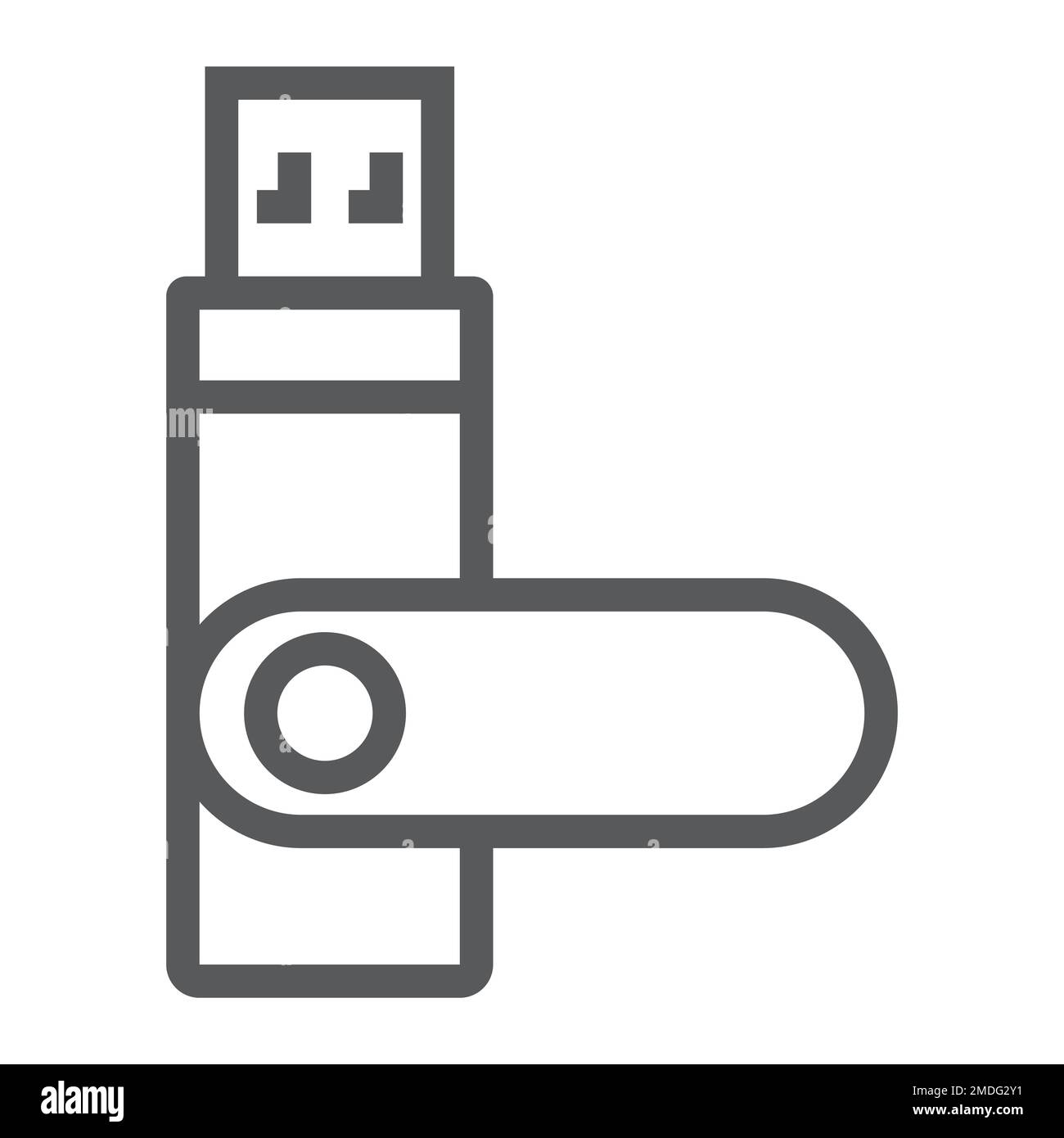 Usb flash, flash card line icon, electronic and device, memory sign ...
