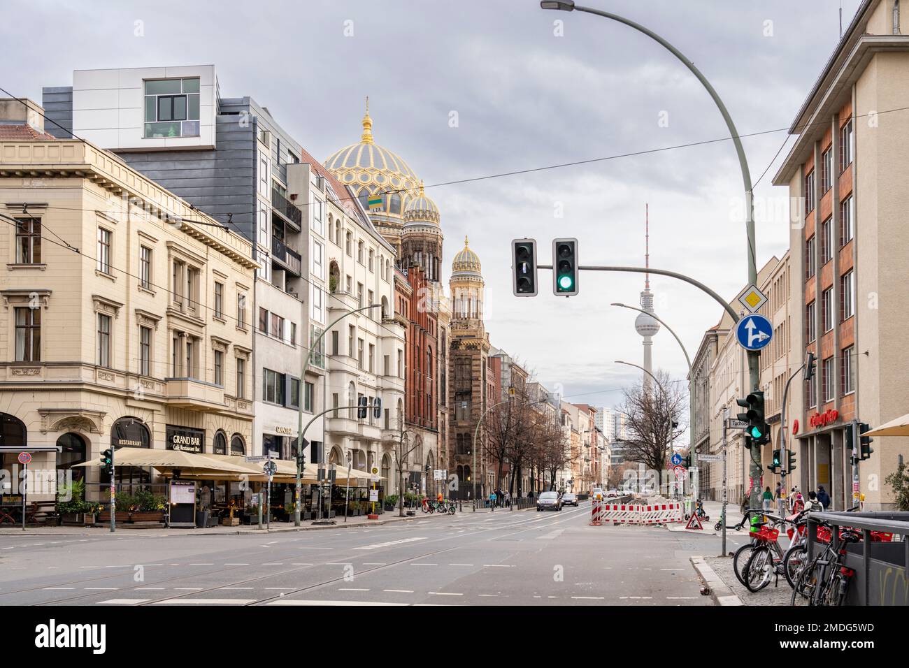 Oranienburger Street, Berlin, Federal Republic of Germany Stock Photo