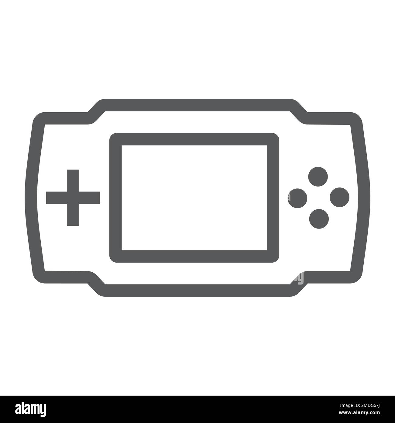 Game console line icon, electronic and device, gaming sign, vector graphics, a linear pattern on a white background, eps 10. Stock Vector