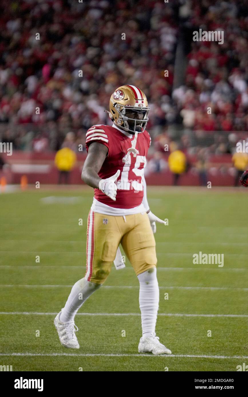 San Francisco 49ers wide receiver Deebo Samuel (19) celebrates