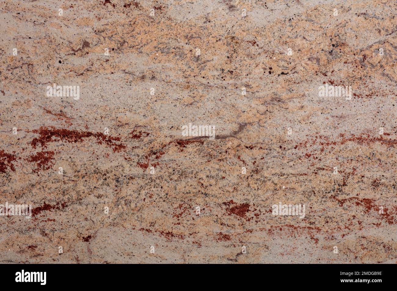 Ivory Brown Granite background, texture in light color for your unique interior. Detail slab photo. Brown marble, chaotic rugged dark and beige Stock Photo