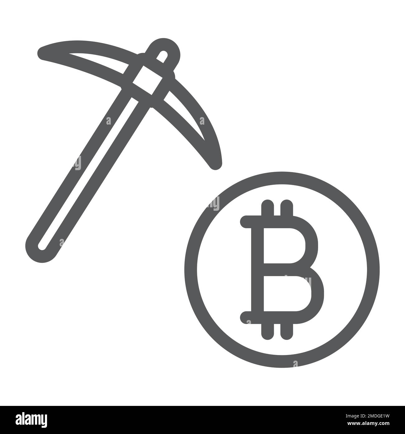 Bitcoin mining line icon, money and finance, cryptocurrency mining sign,  vector graphics, a linear pattern on a white background, eps 10 Stock  Vector Image & Art - Alamy