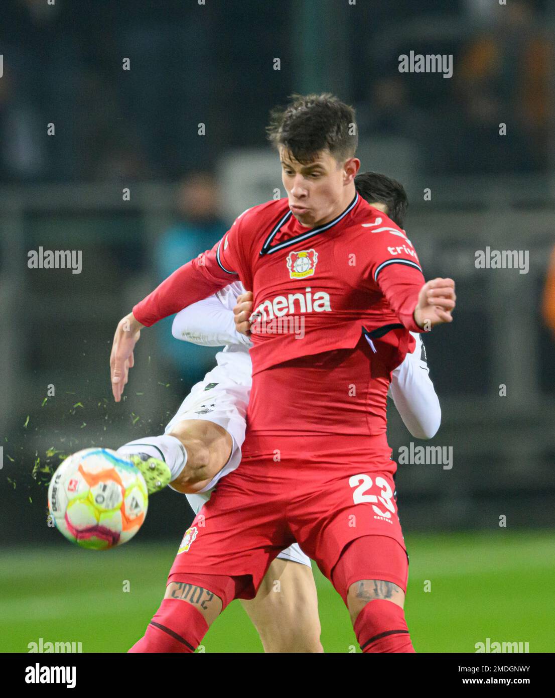 L-R Simon Deli (Sparta) and Adam Hlozek (Slavia) in action during the Czech  first soccer league, Stock Photo, Picture And Rights Managed Image. Pic.  CKP-P201904140508501