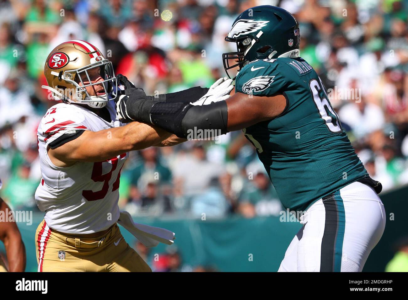 San Francisco 49ers' Nick Bosa (97) in action against Philadelphia