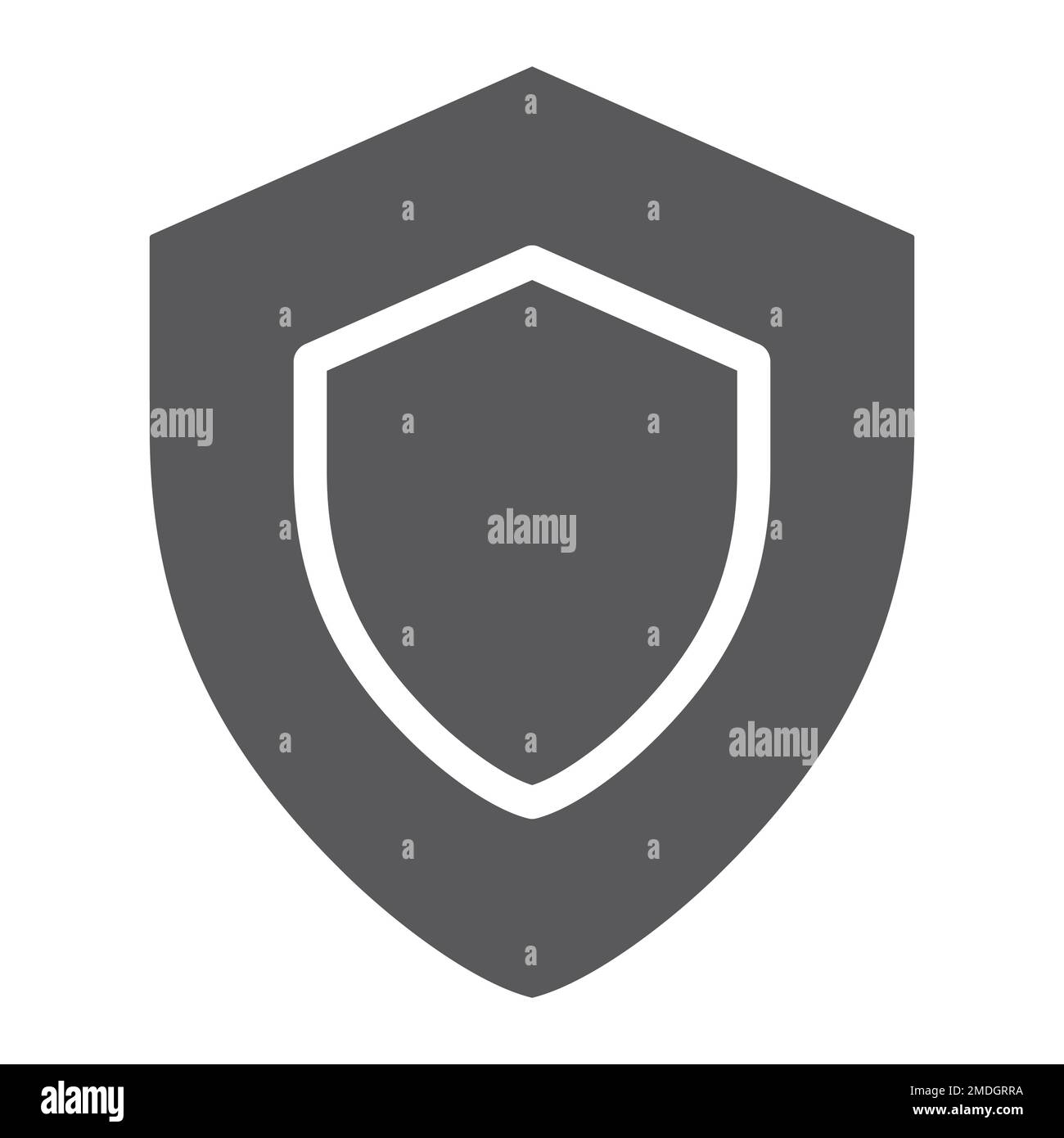 Protection glyph icon, safety and security, shield sign, vector