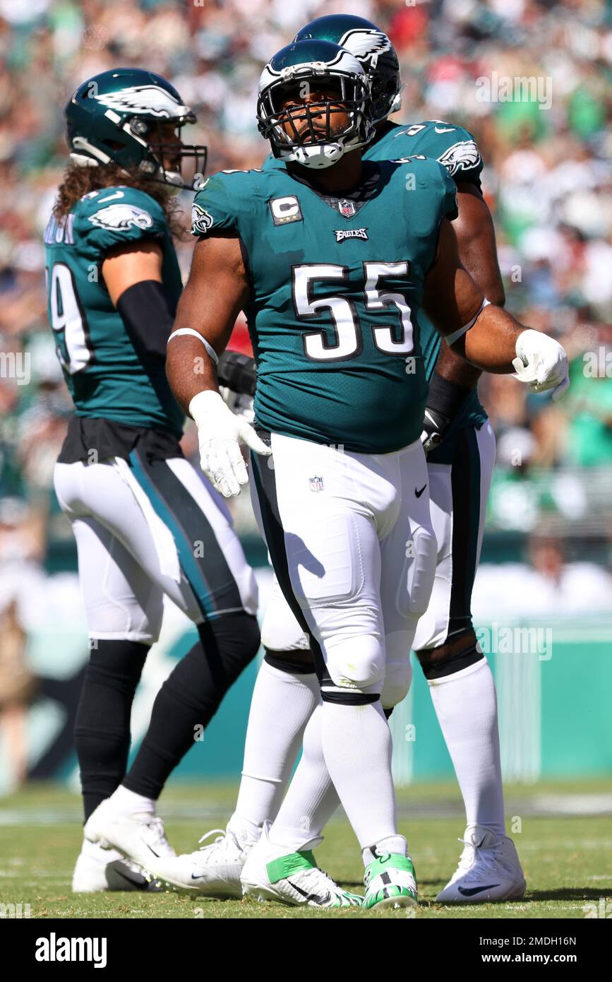 Philadelphia Eagles defensive end Brandon Graham (55) in action against the  New York Giants during an NFL football game, Sunday, Jan. 8, 2023, in  Philadelphia. (AP Photo/Rich Schultz Stock Photo - Alamy